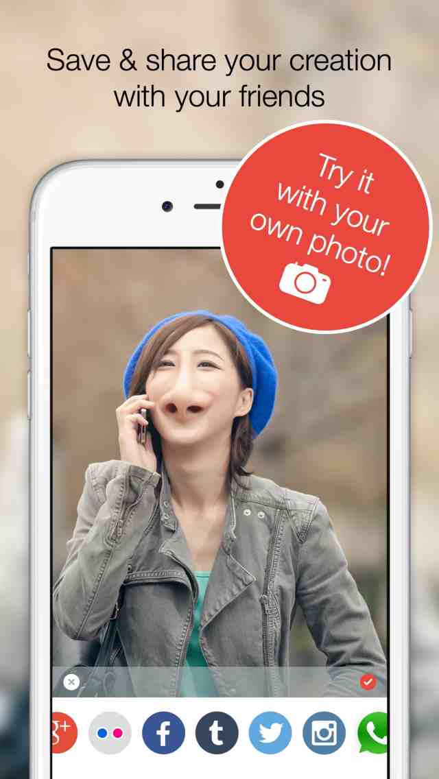 Nose Boost Funny big nose photo effect App for iPhone, iPad and Android New iPhone, iPad and